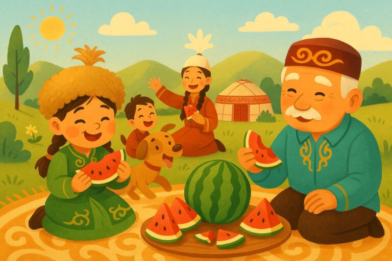 Арбуз и кусочки