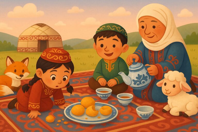 Дастархан и баурсаки