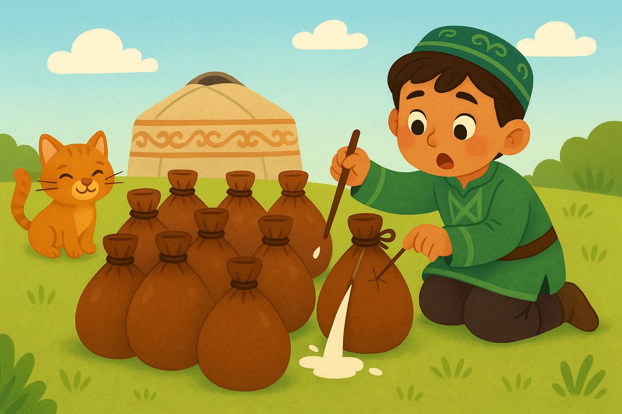 Кумыс в бурдюках