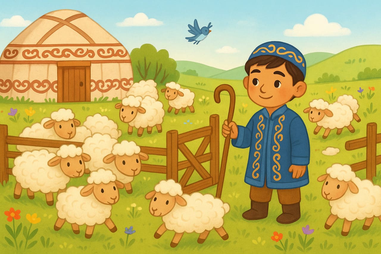 Овечки и пастух