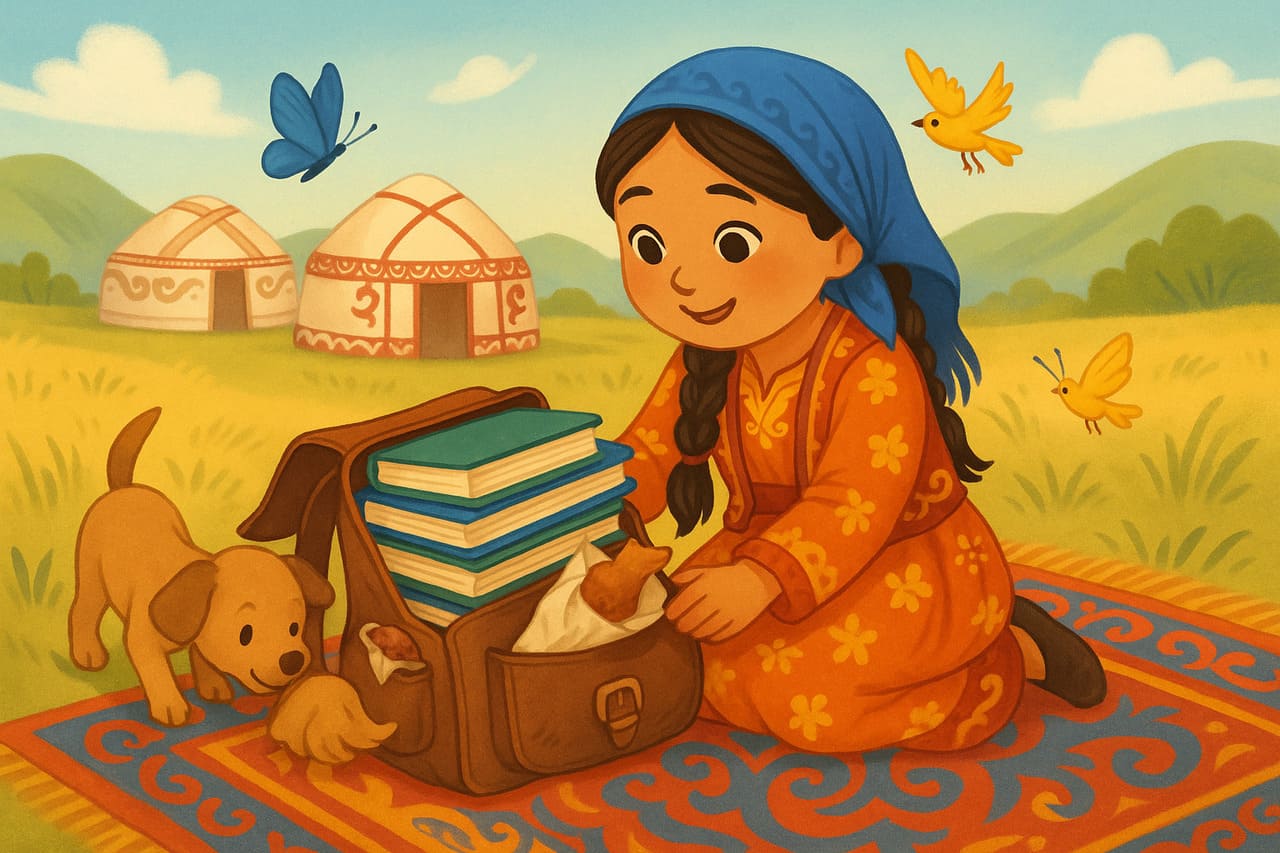 Сумка с книгами и баранина